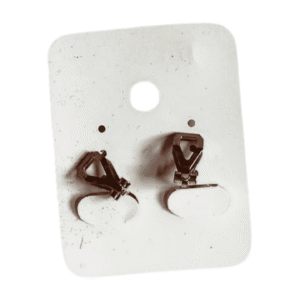 Heart-Shaped Crystal Stud Earrings with Pearl Centre, Rose Gold-Plated, 2 cm Length h2