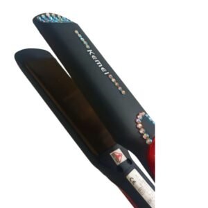 KEMEI Limited Edition Professional Hair Straightener, Black and Red, Multi-Temperature Settings KM-531