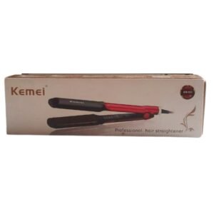 KEMEI Limited Edition Professional Hair Straightener, Black and Red, Multi-Temperature Settings KM-531
