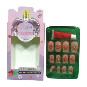 XUCA Beauty Fashion Nail Art Decoration Kit, 12 Pre Glued Nail Decorations