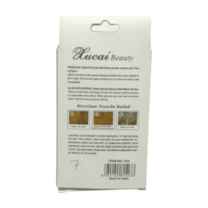 XUCAI BEAUTY French Nails, 12 Painted Nails with Glue, 523