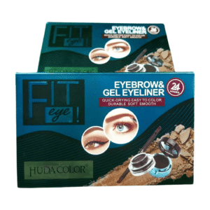 HUDA COLOR FIT EYE EYEBROW AND GEL EYELINER QUICK DRYING EASY TO COLOR DURABLE SOFT SMOOTH 24H. E9663