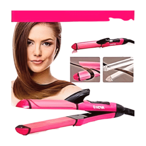 NOVA 2 in 1 Hair Straightener and Curler with Ceramic Plate. NV 2009