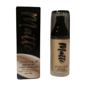 MATTE HUDA COLOR BEAUTY SOFT MIST LIQID FOUNDATION LONG LASTING MAKEUP CREAT A FOGGY MATTE FINISH NET 40G.