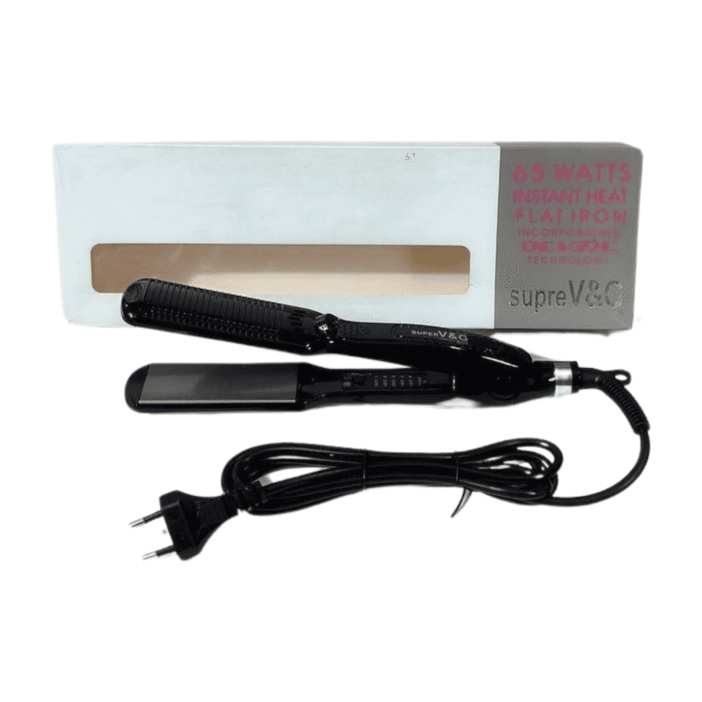 SUPRE V&G STRAIGHTENER 65 WATTS INSTANT HEAT FLAT IRON INCORPORATING IONIC & OZONIC TECHNOLOGY. model 8225